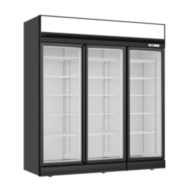 Thermaster Black Upright Three Glass Door Freezer - LG-1563DF