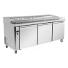 Thermaster Three door DELUXE Pizza Prep Bench - PWB200