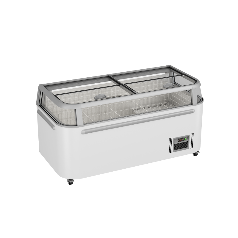 Thermaster Supermarket Island Freezer with Glass Sliding Lids ZCD-E185G