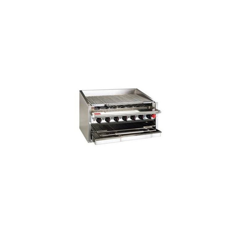 MagikitchN 600 Series Radiant Grill Charbroiler 16 Burners - CM-672-RMB