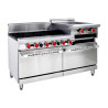 American Range AAR.6B.24RG 6 x Burner Top with 609mm raised Griddle Plate 2 x Gas Ovens