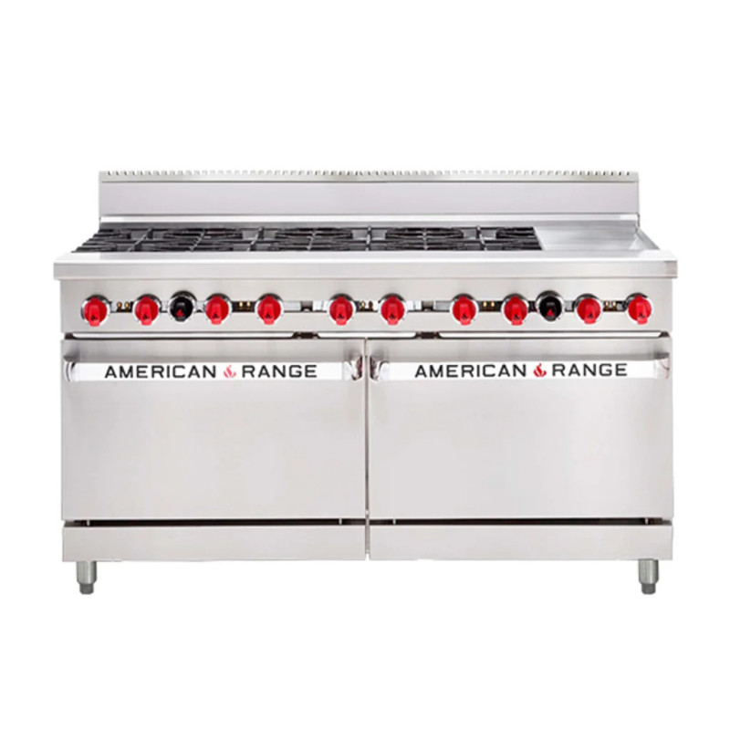 American Range AAR.8B.12G 8 x Burner Top with 304mm Griddle Plate 2 x Gas Ovens