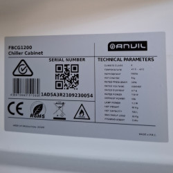 Used Anvil FBCG1200 Fridge Undercounter Glass Door - ST26UK115