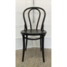 Thonet Embossed Seat Bentwood Chair - Color: Black