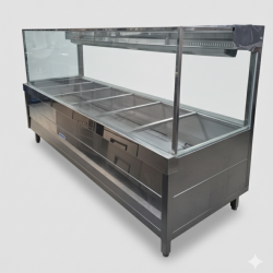 Used Roband S26 Square Glass Hot Food Display Bar - ST26UK128