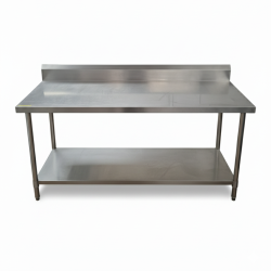 Used Stainless steel 1800mm Bench With Splashback - ST22UK2710