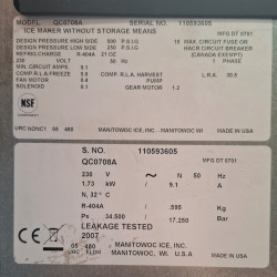 Used Hoshizaki QC0708A  Ice Dispenser - Modular Base Unit 90kg storage Worksite dispenser - ST26UK141