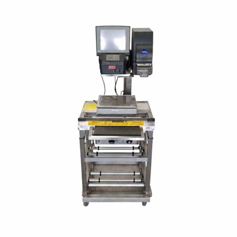 Used Wedderburn DPS4600/WS6000 Scale Label Printer and Wrapping Station - ST26UK186