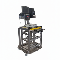 Used Wedderburn DPS4600/WS6000 Scale Label Printer and Wrapping Station - ST26UK186
