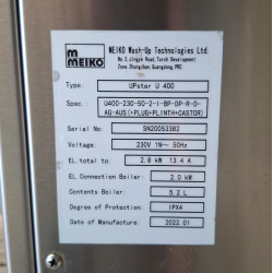 Used Meiko UPster U 400 Undercounter Glass Washer - ST26UK145