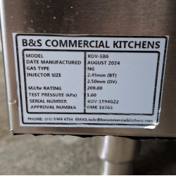 Used B+S KOV-SB6 Commercial Kitchens K+ Range - ST26UK221