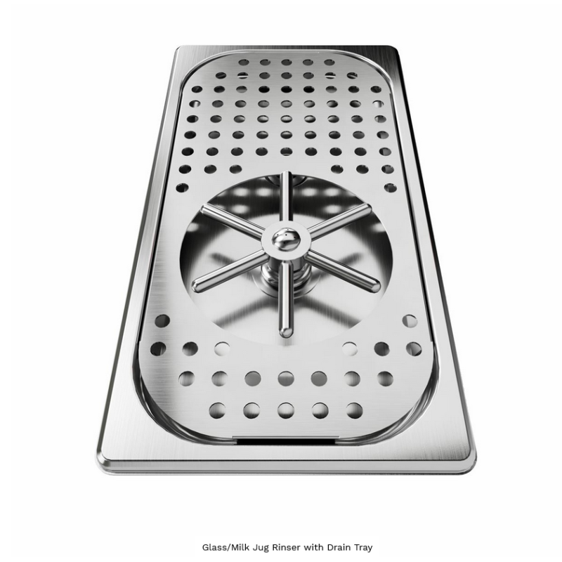 3monkeez SJD300 Glass/Milk Jug Rinser with Drain Tray