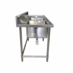 Used Stainless Steel Double Sink Bench 1800mm Wide - ST26UK241