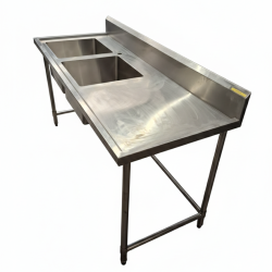 Used Stainless Steel Double Sink Bench 1800mm Wide - ST26UK241