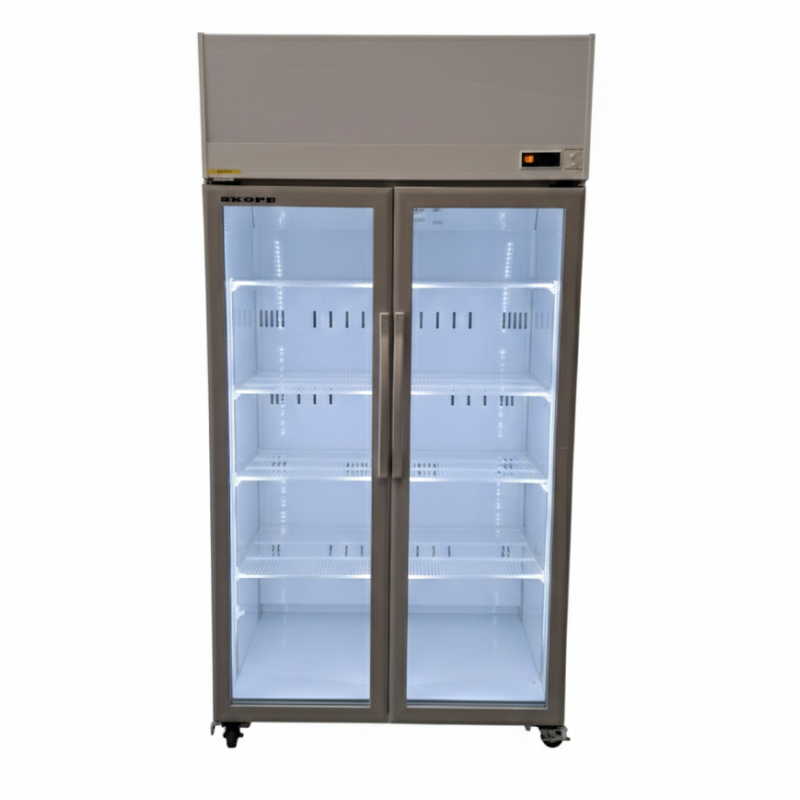 Used Skope EziCore TCE1000N 2 Glass Door Display or Storage Fridge - ST26UK239