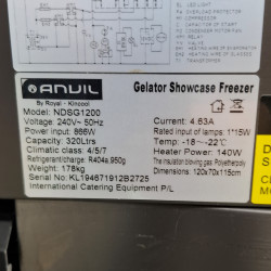 Used Anvil NDSG1200 6 Flavour Gelato Display Freezer - ST26UK251