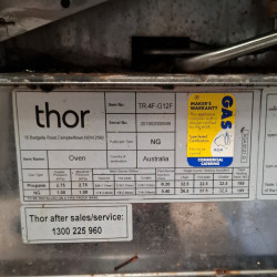 Used Thor TR-4F-G12F Oven Range with 4 Burner and 300mm Griddle Plate - ST26UK237