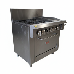 Used Thor TR-4F-G12F Oven Range with 4 Burner and 300mm Griddle Plate - ST26UK237