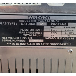 Used TAN820 Tandoor Oven Natural Gas - ST26UK263