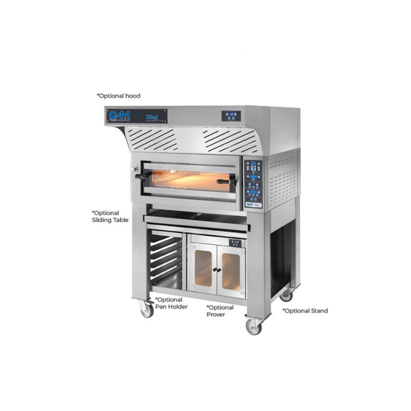 GAM KING Series Full Refractory Stone Deck Pizza Oven - 4 x 34cm pizzas