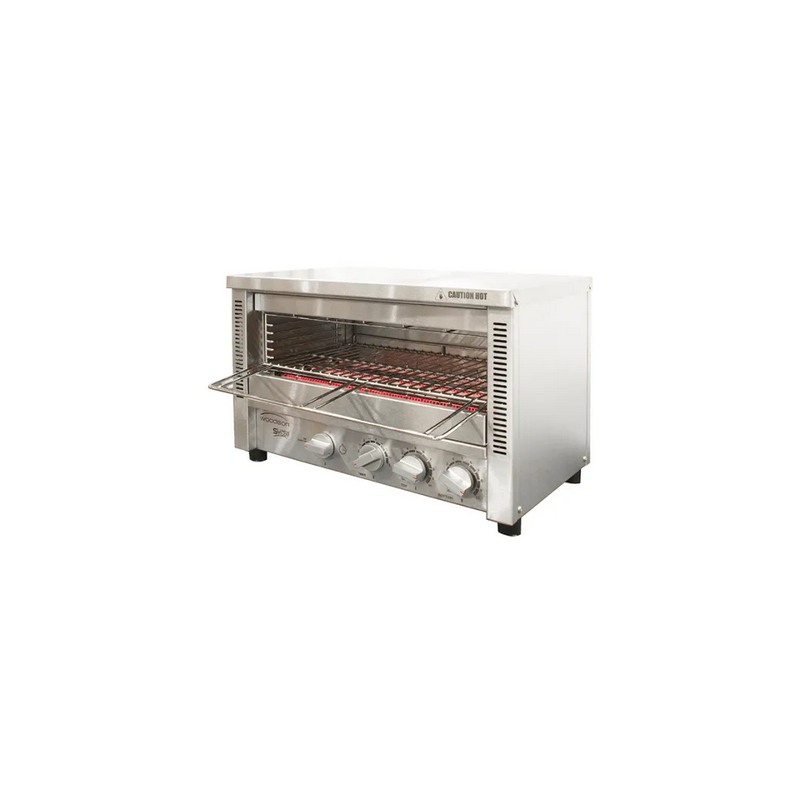 Woodson  Supertoast Multi-Function 8 Slice Glass Element Toaster Griller - W.GTQI8S.10