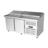 Airex AXR.PM.1740 2 x Solid Doors 9 x GN Pizza Preparation Benches