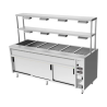 Culinaire Bain Marie Hot Cupboards Island With 2 Tier Heated Gantry - CH.BMH.I.GDD.6