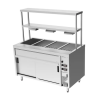 culinaire Island Bain Marie with Double Gantry & Heat Lamps to Bottom Shelf - CH.BMH.I.GDB.4