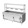 culinaire Island Bain Marie with Double Gantry & Heat Lamps to Bottom Shelf - CH.BMH.I.GDB.6