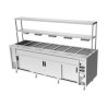 Culinaire Island Bain Marie with Double Gantry & Heat Lamps to Bottom Shelf - CH.BMH.I.GDB.7