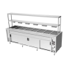 Culinaire Island Bain Marie with Double Gantry & Heat Lamps to Bottom Shelf - CH.BMH.I.GDB.8