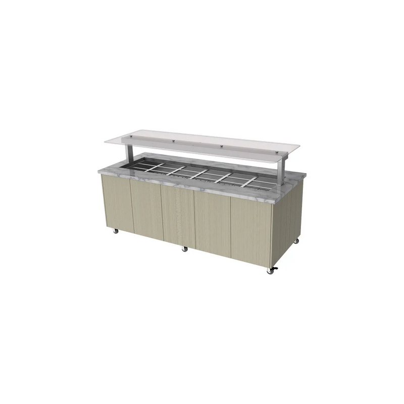 Culinaire Mobile Heated Island Buffet Stone Top & Joinery Panels - CH.IBGJ.BMC.U.GSF.6