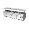 Culinaire Under Bench Counter Line Bain Marie Hot Cupboard With Flat Glass Gantry - Stainless Steel Fixings