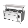 Culinaire Under Bench Counter Line Bain Marie Hot Cupboard With Flat Glass Gantry - Stainless Steel Fixings- CH.BMHC.U.GSF.4