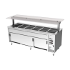 Culinaire Under Bench Counter Line Bain Marie Hot Cupboard With Flat Glass Gantry - Stainless Steel Fixings- CH.BMHC.U.GSF.6