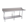 Simply Stainless SS07.1800L Dishwasher Bench 600 Series - 1800mm Wide - Left Hand Outlet3 x baskets wide