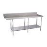 Simply Stainless SS07.2100R Dishwasher Bench 600 Series - 2100mm Wide - Right Hand Outlet4 x baskets wide