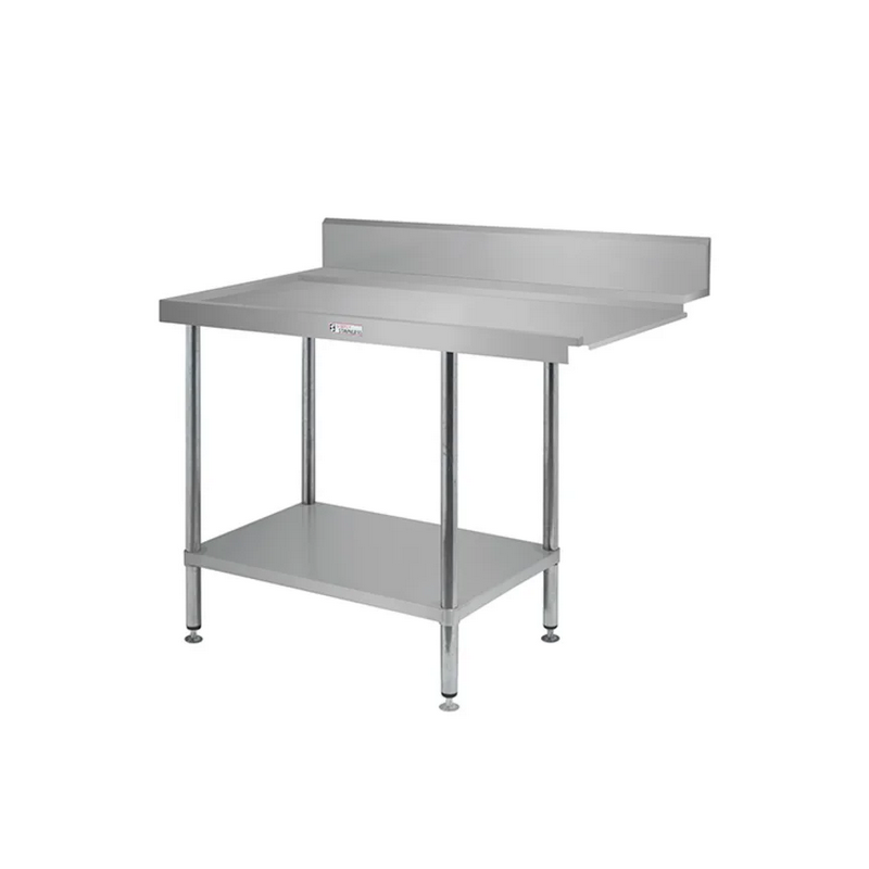Simply Stainless SS07.7.1650L Dishwasher Bench 700 Series - 1650mm Wide - Left Hand Outlet3 x baskets wide