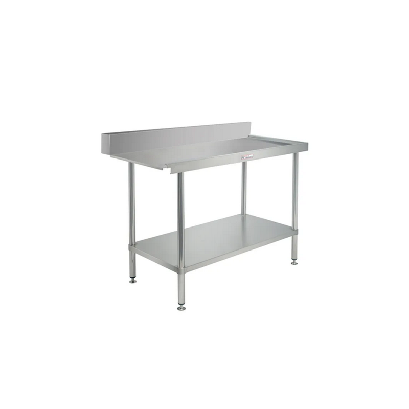 Simply Stainless SS07.7.1650R Dishwasher Bench 700 Series - 1650mm Wide - Right Hand Outlet3 x baskets wide