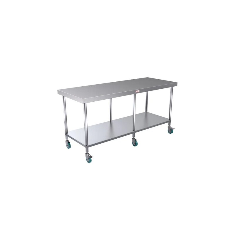 Simply Stainless SS03.2400 Work Bench 600 Series - 2400mm Wide Includes undershelf