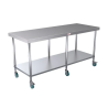 Simply Stainless SS03.2400 Work Bench 600 Series - 2400mm Wide Includes undershelf