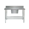 Simply Stainless SS05.1200C Stainless steel Sink 600 Series - 1200mm Wide - Centre BowlIncludes tube undershelf