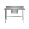 Simply Stainless SS05.1800C LB Stainless steel Sink 600 Series - 1800mm Wide - Centre BowlIncludes leg brace