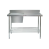 Simply Stainless SS05.1800L Stainless steel Sink 600 Series - 1800mm Wide - Left BowlIncludes tube undershelf