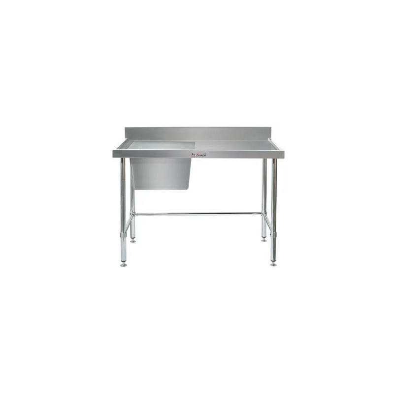Simply Stainless SS05.7.1500L LB Stainless steel Sink 700 Series - 1500mm Wide - Left BowlIncludes leg brace