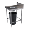 Simply Stainless SS05.SH.7.0600 Stainless Steel 700 Series bench with rubber scrape hole