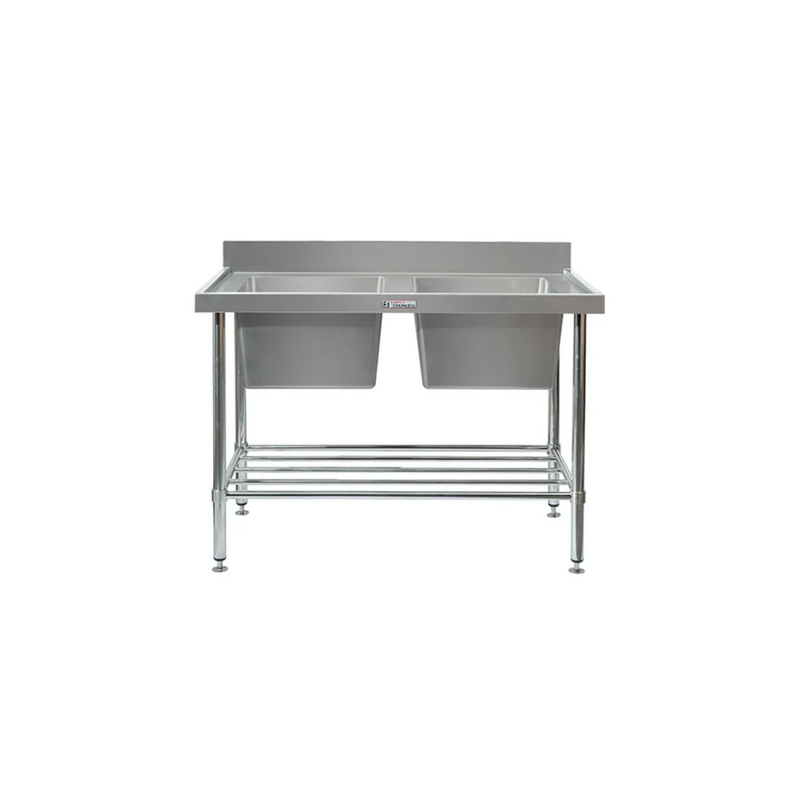 Simply Stainless SS06.1200 Double Sink 600 Series - 1200mm Wide Includes tube undershelf