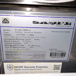 Used Skope Cenatur BC180S-3RRRS-E 3 Door Pizza Prep Fridge - ST26UK218