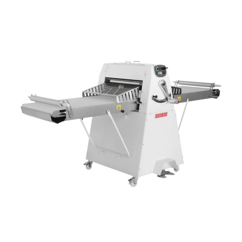 Zanolli   Sirio Freestanding single speed pastry sheeter with 2 x 1000mm belt lengths / 600mm belt width