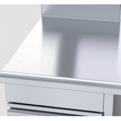 Waldorf 800 Series BT8550-CD-RH - 550mm Bench Top - Cabinet Base With Fixed Front Panel
